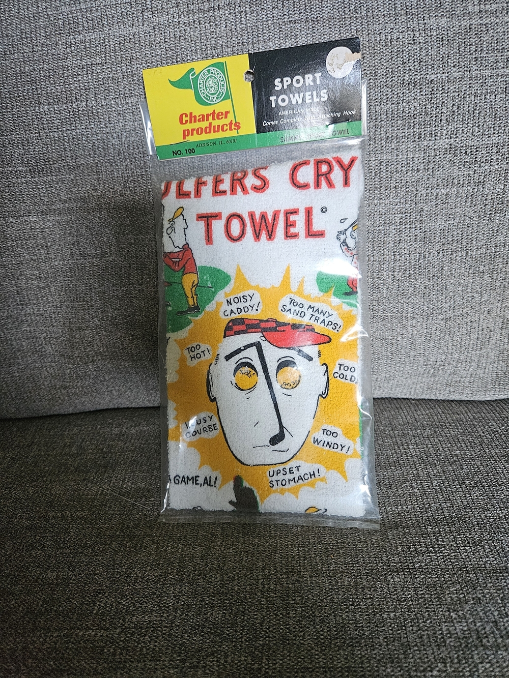 Charter Products Kids Sport Towel - White with Yellow & Red Graphic
